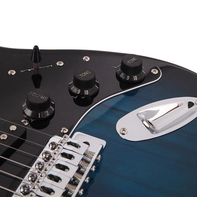 Additional Image for ST Style Electric Guitar With 20 Watt Amp Black Pickguard Dark Blue