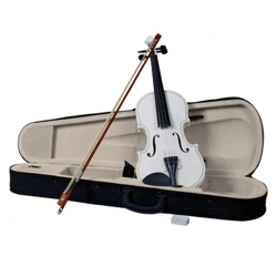 4/4 Acoustic Violin Case Bow Rosin White