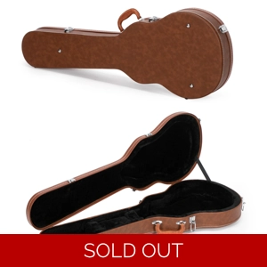 Hard-Shell Electric Guitar Case for GLP Style Electric Guitar Bulge Surface Brown