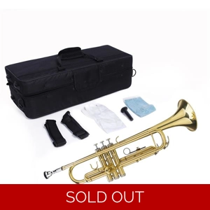 Glarry Brass Trumpet Bb with 7C Mouthpiece Golden