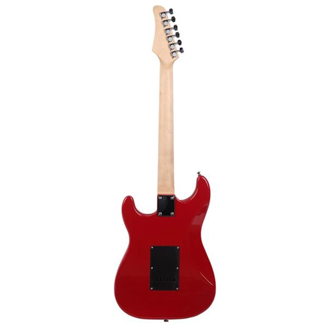 Additional Image for Glarry GST Stylish Electric Guitar Kit with Black Pickguard Red