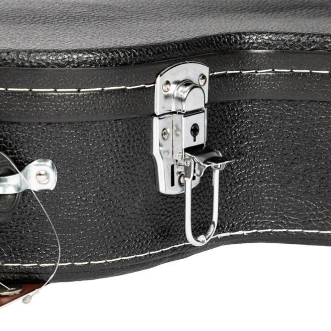 Additional Image for Fine-Grain PU Leather Hard Case for 335 Style Semi-Hollow & Hollowbody Electric Guitar