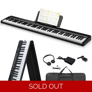 Glarry GPP-106 88 Key Folding Piano Semi-Weighted Standard Keyboards Digital Piano