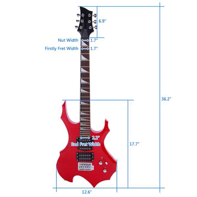 Additional Image for Flame Shaped Electric Guitar HSH Pickup