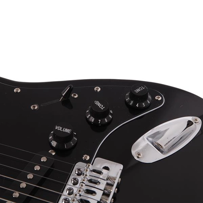 Additional Image for Glarry GST Stylish Electric Guitar Kit with Black Pickguard Black