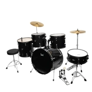 Glarry Full Size Adult Drum Set 5-Piece Black