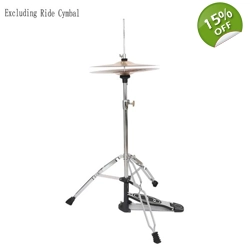 Pedal Control Style Drum High Hat Cymbal Stand with Pedal Silver & Black