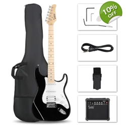 Glarry GST H-S-S Pickup Electric Guitar Kit with 20W AMP