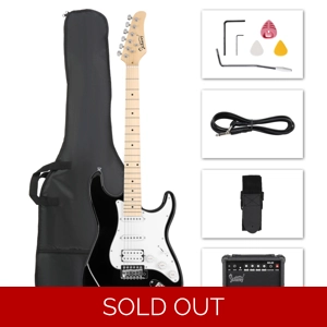Glarry GST H-S-S Pickup Electric Guitar Kit with 20W AMP