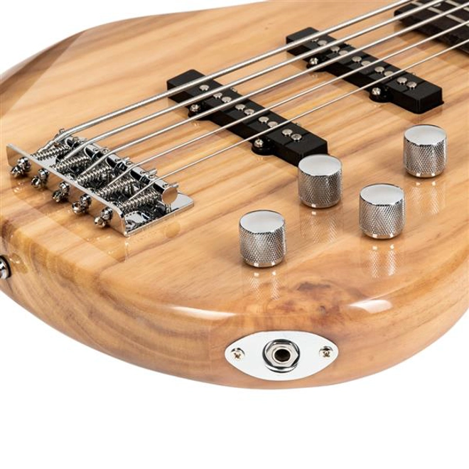 Additional Image for Glarry GIB Electric 5 String Bass Guitar Natural