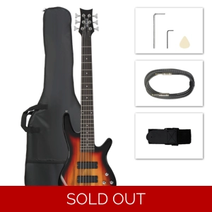 Glarry Full Size GIB 6 String H-H Pickup Electric Bass Guitar