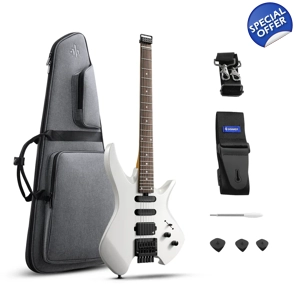 Donner NHL-500 Headless Electric Guitar White