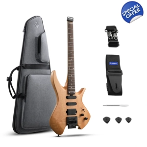 Donner NHL-500 Headless Electric Guitar Natural