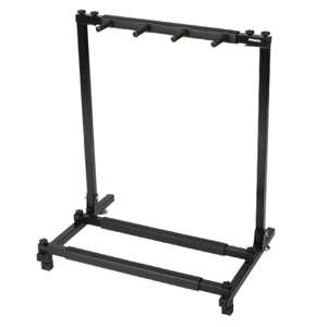 Triple Folding 3 Guitar Holder Rack Stand | Portable 3-Instrument Floor Organizer