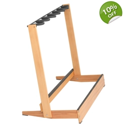 Folding Hardwood With Corrugated Metal Guitar Stand for Electric Guitar, Bass,..