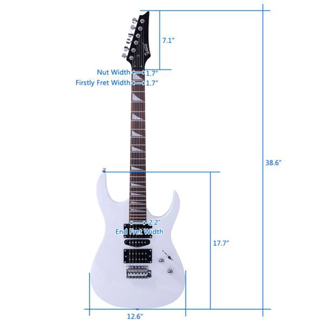Additional Image for Model 170 Electric Guitar Set with 20 Watt Amp White