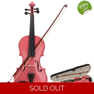 4/4 Acoustic Violin With Case Bow Rosin Pink