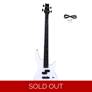 IB Style 4 String Bass Guitar White