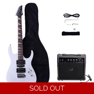 Model 170 Electric Guitar Set with 20 Watt Amp White