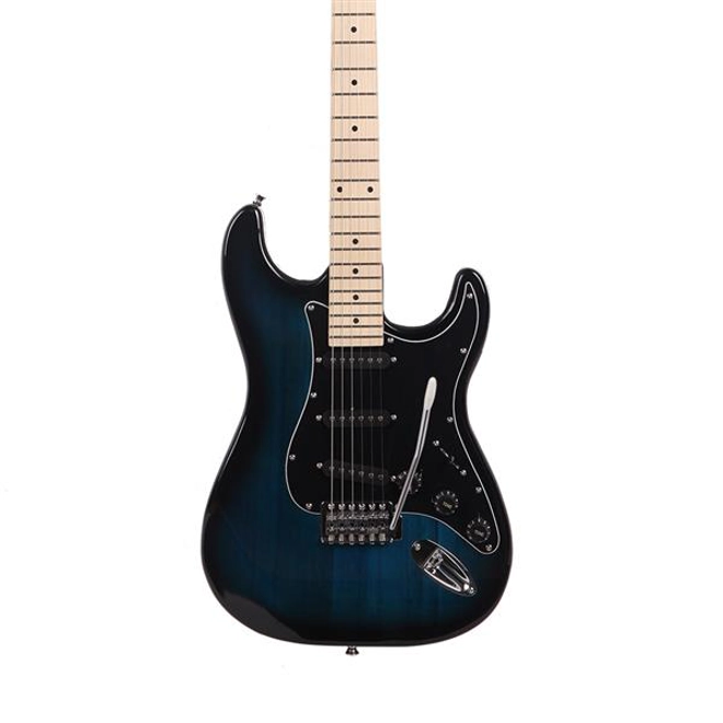 Additional Image for ST Style Electric Guitar With 20 Watt Amp Black Pickguard Dark Blue