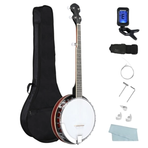 Closed-Back 5-String Banjo Set | Solid Sapele Back & Mahogany Neck