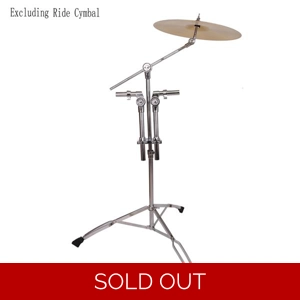Pedal Control Style Double Tom Drum Stand Silver & Black