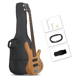 44 Inch GIB 5 String H-H Pickup Laurel Wood Fingerboard Electric Bass Guitar