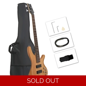 44 Inch GIB 5 String H-H Pickup Laurel Wood Fingerboard Electric Bass Guitar