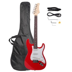 Beginner Electric Guitar With Rosewood Finger Board Red