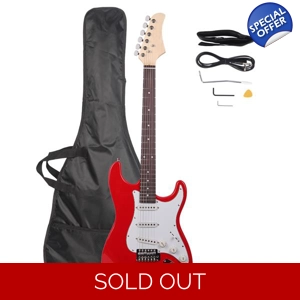 Beginner Electric Guitar With Rosewood Finger Board Red