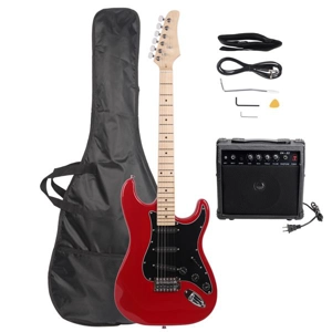 ST Style Electric Guitar Kit With 20 Watt Practice Amp Red
