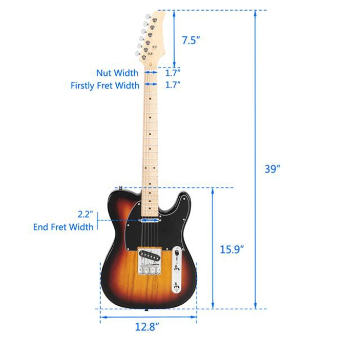Additional Image for Maple Fingerboard GTL Electric Guitar SS Pickup Sunset Color