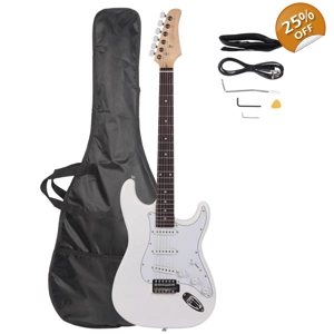 ST Style Beginner Electric Guitar White
