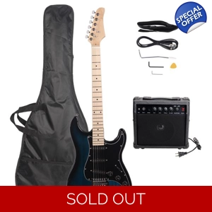 ST Style Electric Guitar With 20 Watt Amp Dark Blue