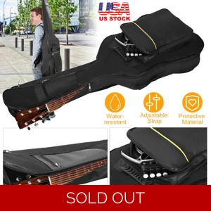 41” Guitar Backpack Adjustable Shoulder Strap Water-resistant Guitar Carry Bag