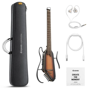 Donner HUSH™ I PRO Acoustic-Electric Travel Guitar Sunburst