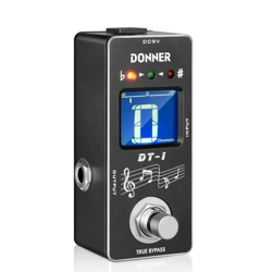 Donner DT-1 2-Mode Tuner Pedal Chromatic LCD Screen Pitch Indicator for Guitar..