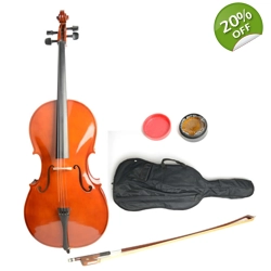 4/4 Retro Style Cello Case Bow Rosin