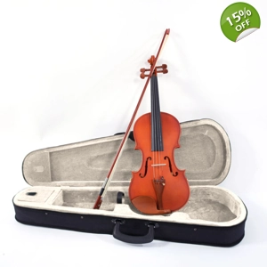 Glarry GV101 4/4 Acoustic Matt Violin With Case Natural