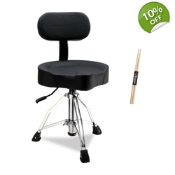 Adjustable Drum Throne with Backrest Drum Seat Saddle
