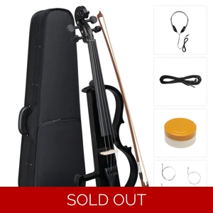 4/4 Bunnel Edge Electric Silent Violin with Case