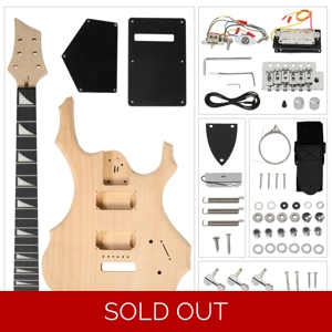 DIY 6 String Flame Shaped Style Electric Guitar Kit