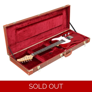 Electric Guitar Square PU Hard Case Fits ST TL Burning fire 170 Style Electric Guitar Brown