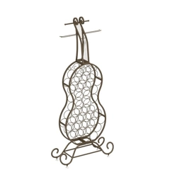 Cello Shape Wine Bakers Rack, Freestanding Wine Rack