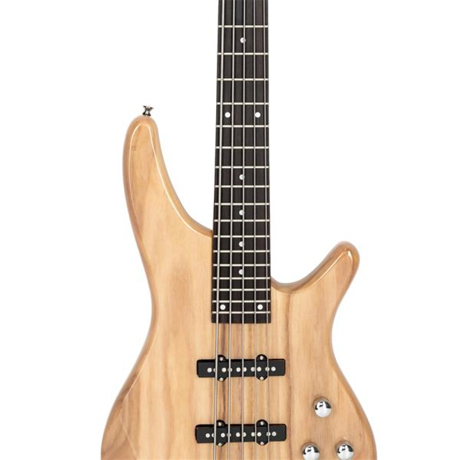 Additional Image for Glarry GIB Electric 5 String Bass Guitar Natural