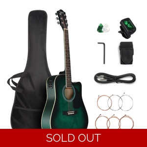 Glarry GMA101 41 Inch EQ Acoustic Guitar Green