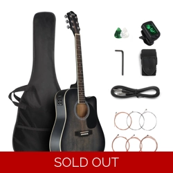 Glarry GMA101 41 Inch EQ Acoustic Guitar Black