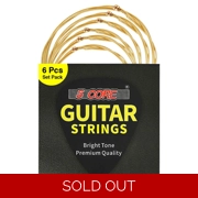 5 Core Acoustic Guitar 6 String Set Light Gauge Steel Carbon Core Bright Powerful Tone Heavy Duty