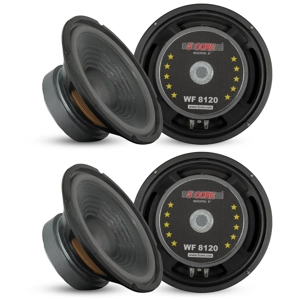 8” Car Subwoofer/Woofer Pair – 2000W Combined, 4Ω Deep Bass Component Speaker System