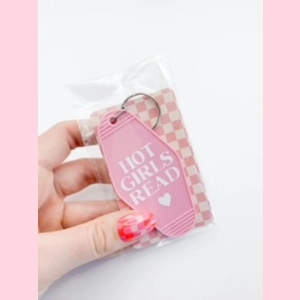 Hot Girl Read Keychain